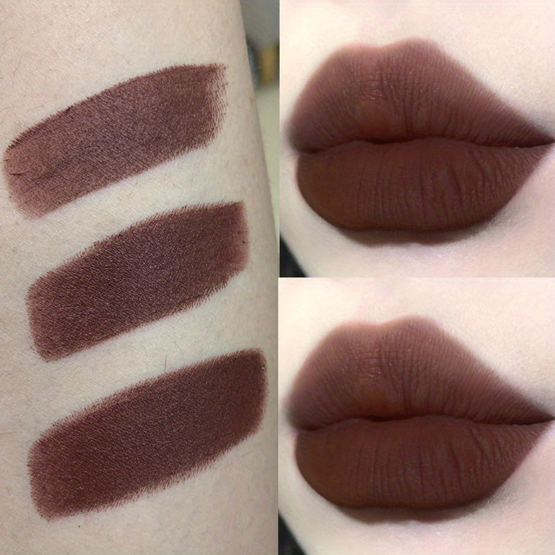 Halloween Goth Lipstick - Dark Matte Chocolate Brown and Red Shades