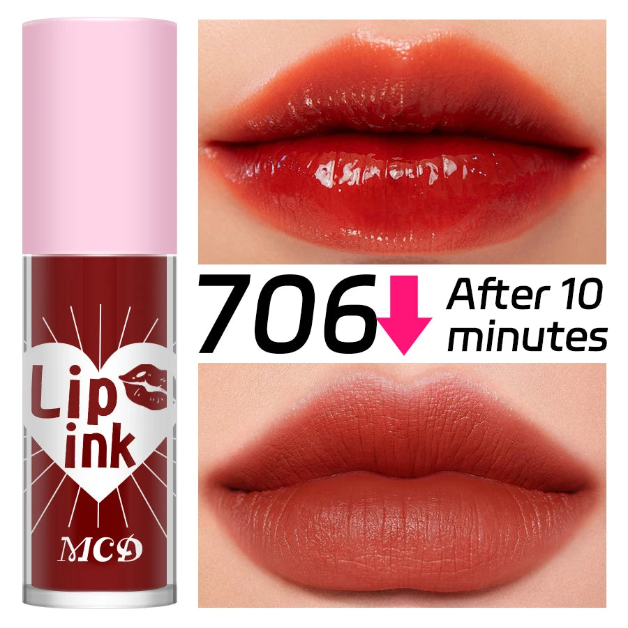 12 Color Lip Tint Non-Stick Cup Liquid Lipstick Waterproof Lip Gloss Long Lasting Water Lip Stain Lip&Cheek Makeup Lip Plumper