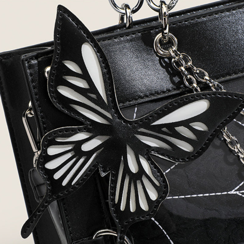 Vibrant Punk Style Spider Web Tote Bag