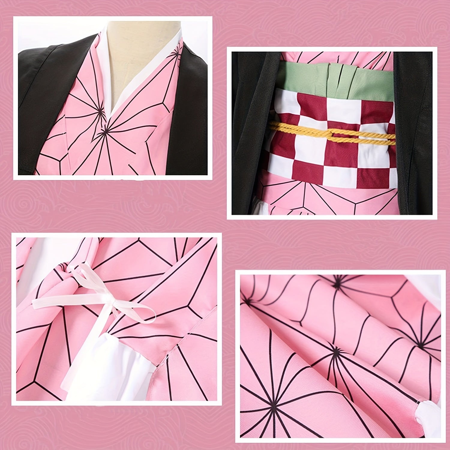 Mesmerizing Anime Kimono Costume Set - Dazzling Japanese Design for Cosplay & Holidays - Complete with Earrings - A Perfect, Memorable Gift for Halloween, Christmas, Thanksgiving