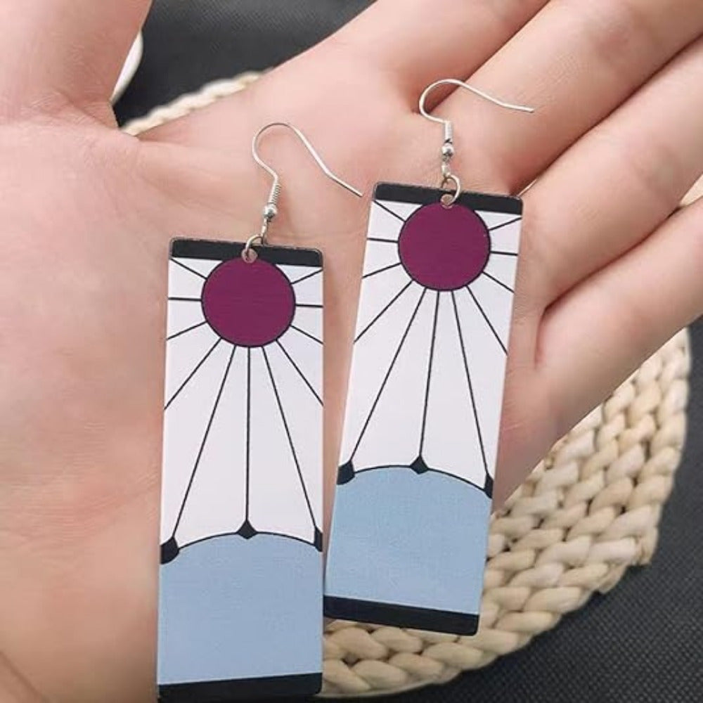 Acrylic Anime Cosplay Drop & Dangle Earrings, Classic Aluminium Alloy Ear Needle, Non-Feathered Daily Wear Accessory, Ideal for All Seasons & Halloween Holiday Gift – No Plating, No Mosaic Material