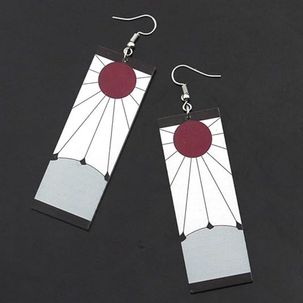 Acrylic Anime Cosplay Drop & Dangle Earrings, Classic Aluminium Alloy Ear Needle, Non-Feathered Daily Wear Accessory, Ideal for All Seasons & Halloween Holiday Gift – No Plating, No Mosaic Material