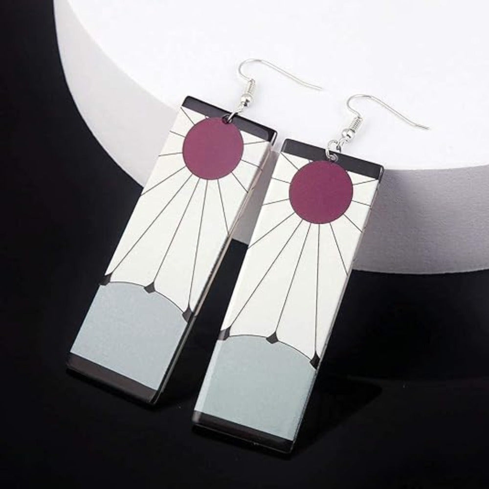 Acrylic Anime Cosplay Drop & Dangle Earrings, Classic Aluminium Alloy Ear Needle, Non-Feathered Daily Wear Accessory, Ideal for All Seasons & Halloween Holiday Gift – No Plating, No Mosaic Material