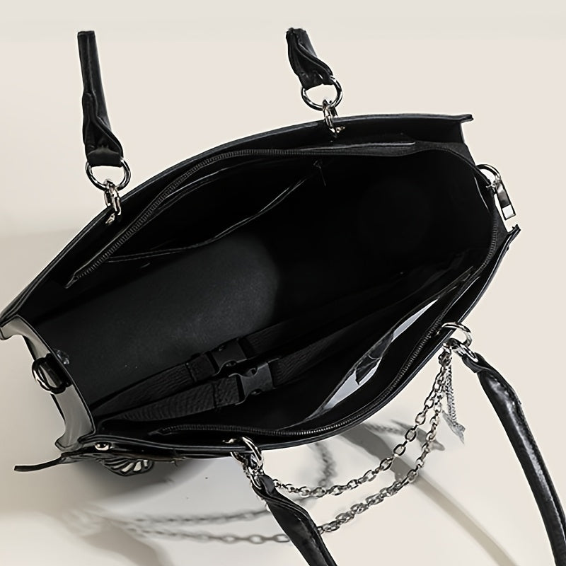 Vibrant Punk Style Spider Web Tote Bag