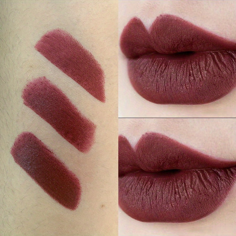 Halloween Goth Lipstick - Dark Matte Chocolate Brown and Red Shades