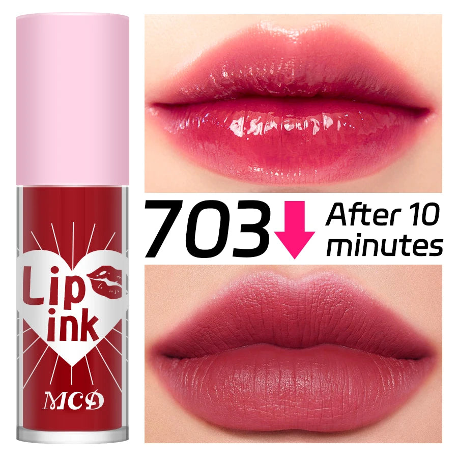 12 Color Lip Tint Non-Stick Cup Liquid Lipstick Waterproof Lip Gloss Long Lasting Water Lip Stain Lip&Cheek Makeup Lip Plumper