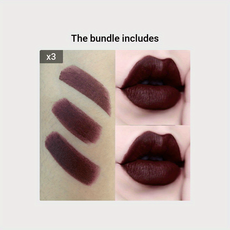 Halloween Goth Lipstick - Dark Matte Chocolate Brown and Red Shades