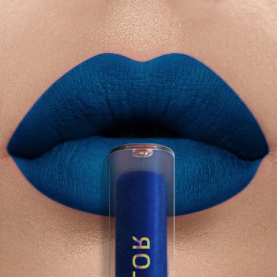Sexy Velvet Matte Lip Glaze Liquid Lipstick Beauty Lip Gloss Blue Nude Lip Stain Waterproof Lip Tint Makeup for Women Lip Oil