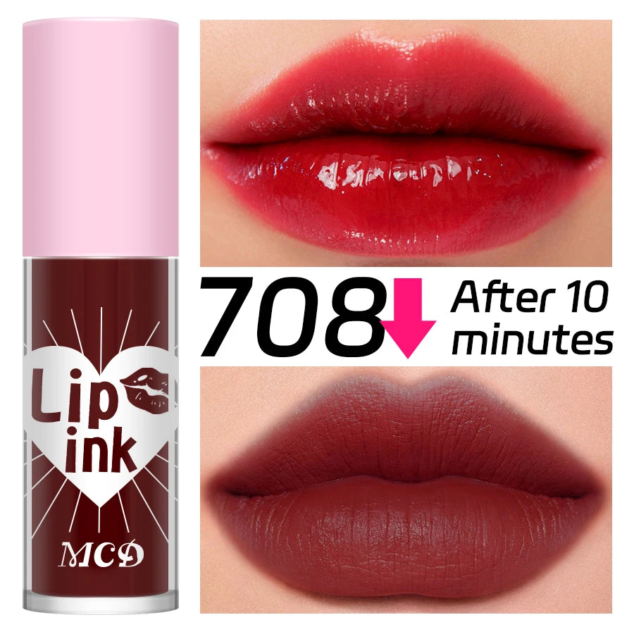 12 Color Lip Tint Non-Stick Cup Liquid Lipstick Waterproof Lip Gloss Long Lasting Water Lip Stain Lip&Cheek Makeup Lip Plumper