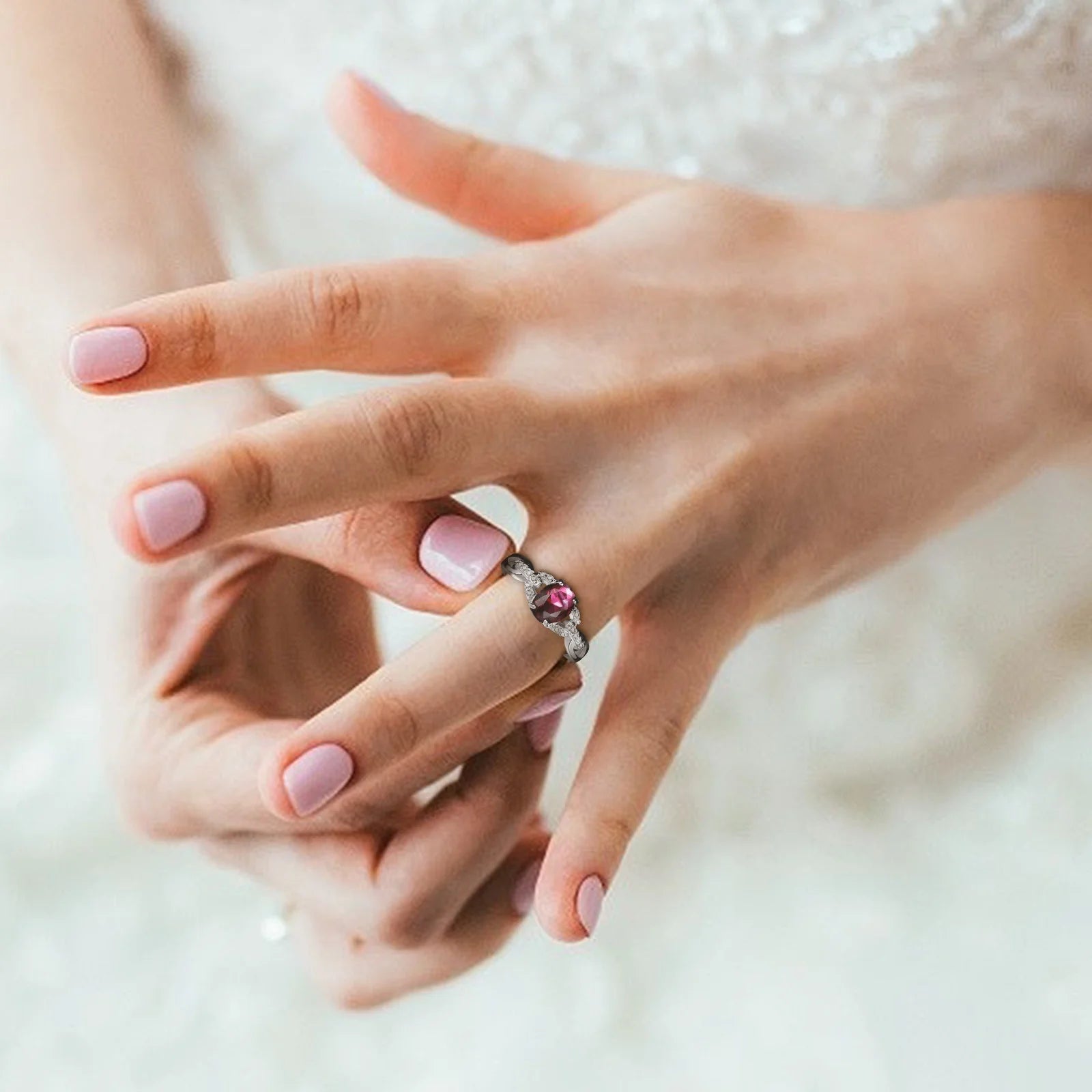 Promise Rings for Her Women'S Fashion Creative Diamond and Gemstone Style Ring