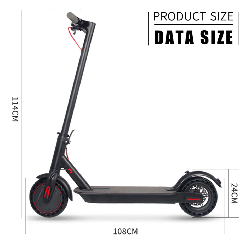 36V 350W 10.4Ah Long Range Folding E Scooter 8.5 Inch Solid Tire 25 km/h Foldable Electric Scooter