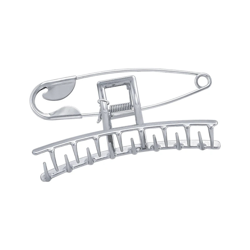 AMORCOME New Design Safety Large Metal Pin Hair Claws Barrettes for Women Girls Hair Accessories Hairclips Hairpins Headwear