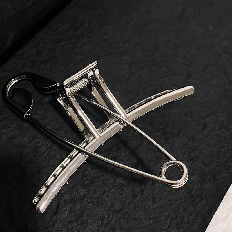 AMORCOME New Design Safety Large Metal Pin Hair Claws Barrettes for Women Girls Hair Accessories Hairclips Hairpins Headwear