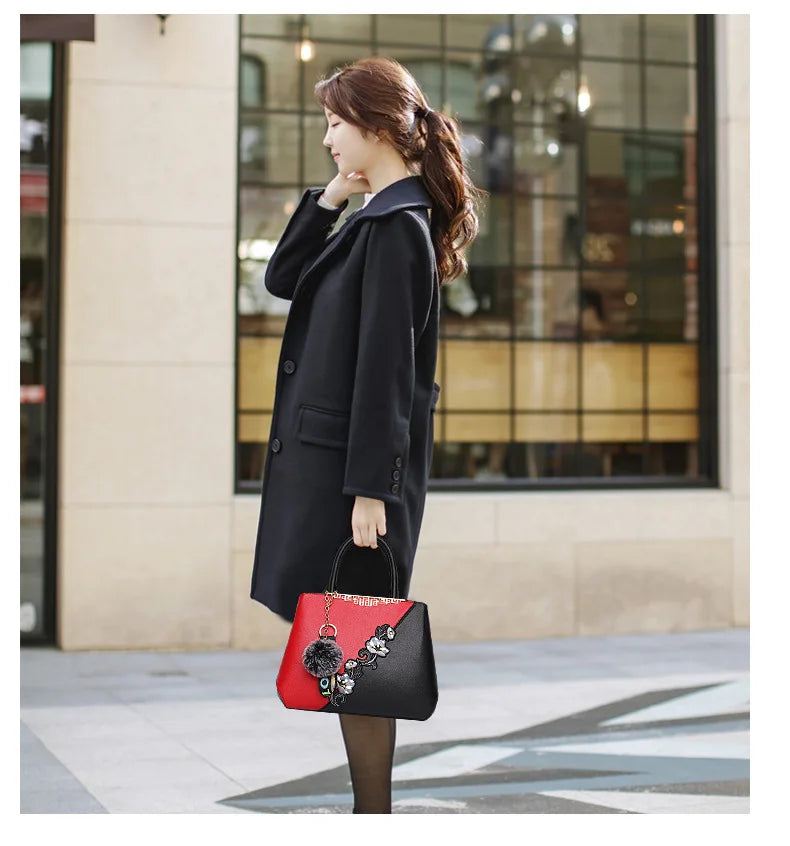 Embroidered Messenger Bag