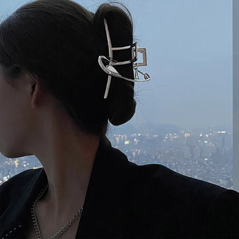 AMORCOME New Design Safety Large Metal Pin Hair Claws Barrettes for Women Girls Hair Accessories Hairclips Hairpins Headwear