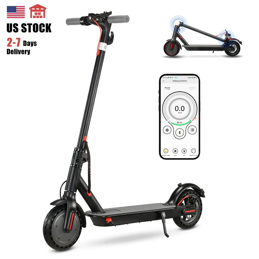 36V 350W 10.4Ah Long Range Folding E Scooter 8.5 Inch Solid Tire 25 km/h Foldable Electric Scooter