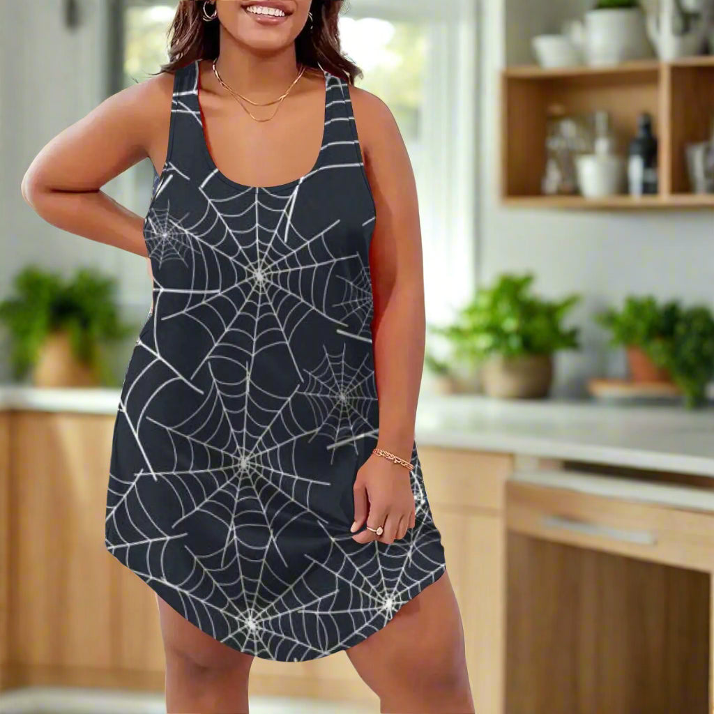 Women's Halloween Spider Web Dress