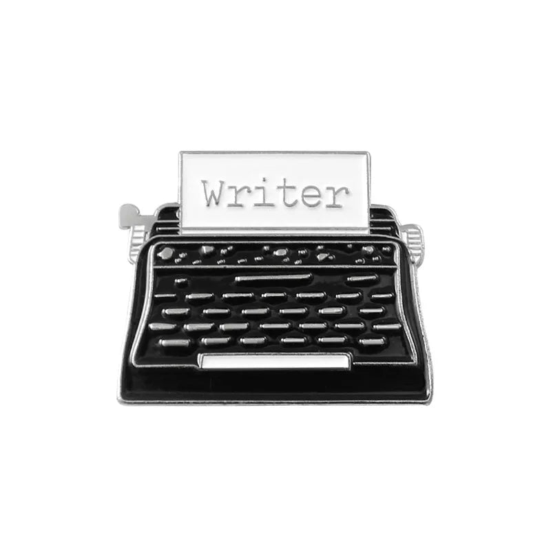 Fashion Creative Cartoon U Disk, Retro CD, Fax Machine Oil Drop Brooch Pin Denim Bag Gift Men Women Fashion Jewelry Accessories