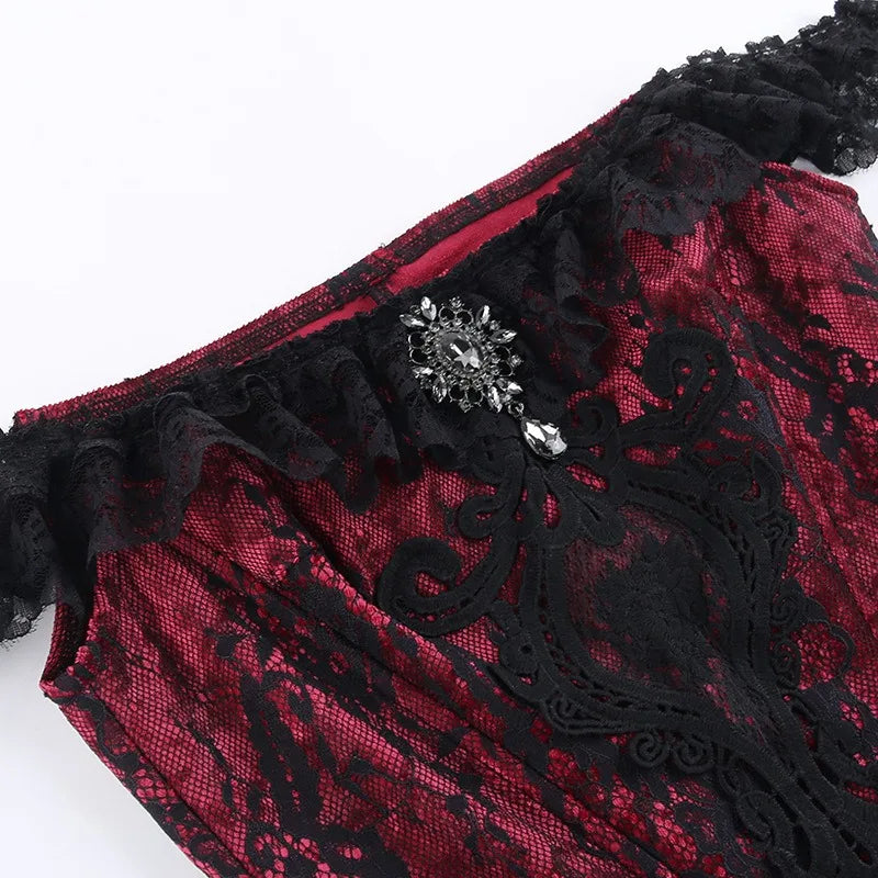 Goth Lace Top or Dress Underskirt Slim Lace