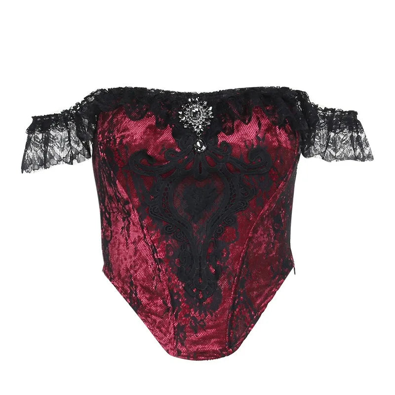 Goth Lace Top or Dress Underskirt Slim Lace