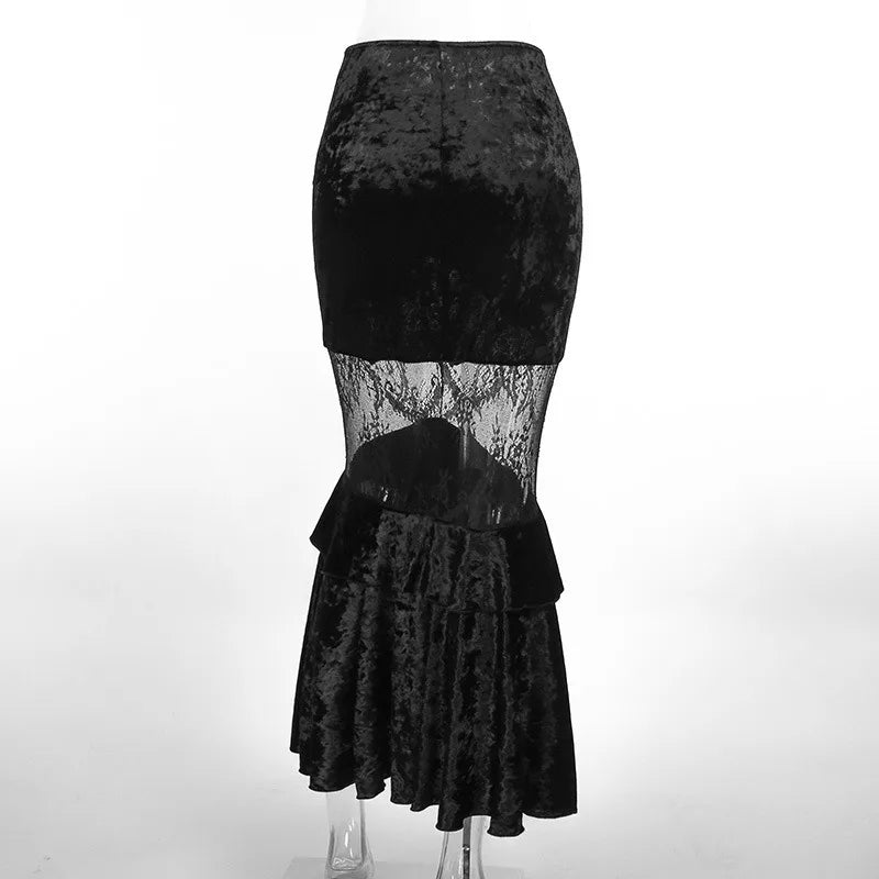 Goth Lace Top or Dress Underskirt Slim Lace