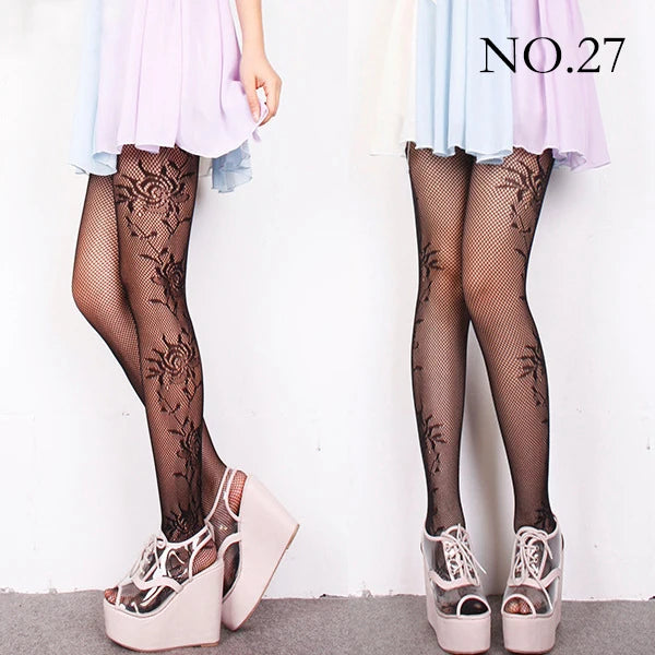 Gothic Punk Fishnet Stockings Leggings