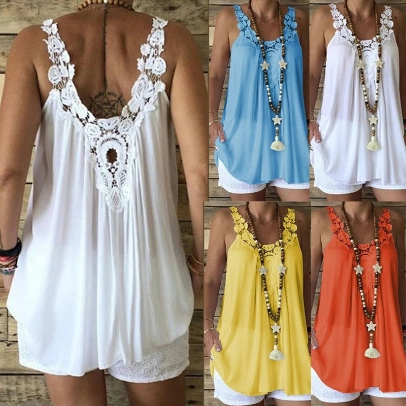 Lace Sleeveless Camisole Tank Top