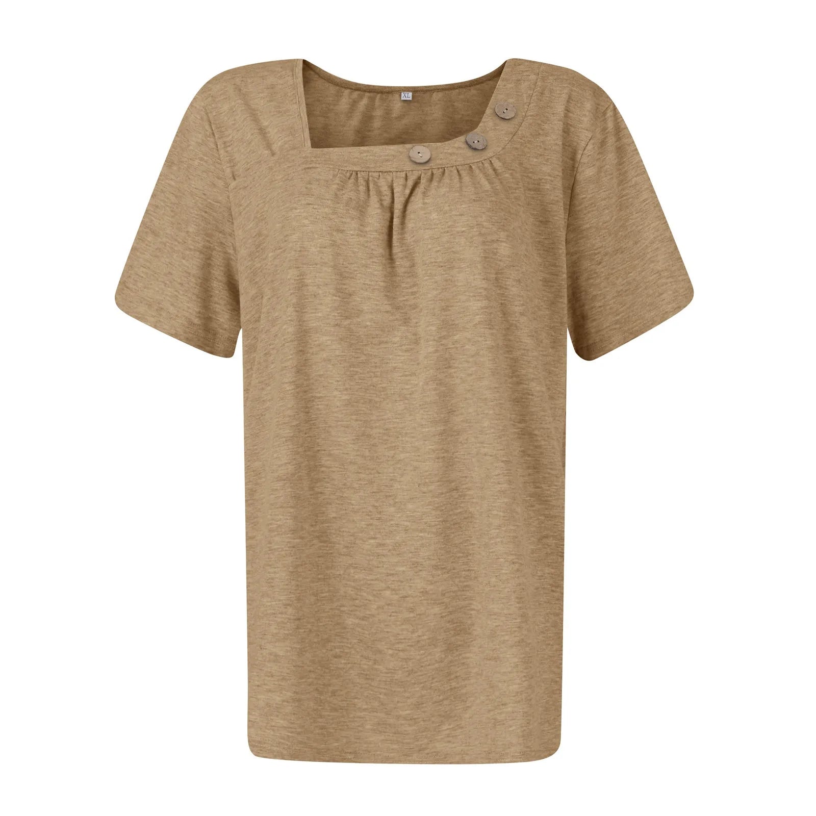 Summer Casual ButtonShort Sleeve V Neck Oversized Clothing