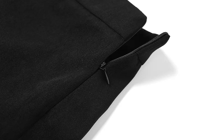 Goth Mini Skirts Irregular Hem High Waist Cargo Skirt