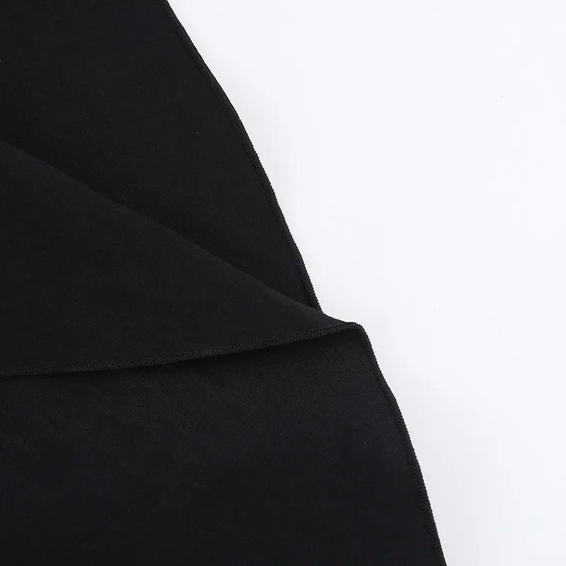 Goth Black Swing A-line Skirt