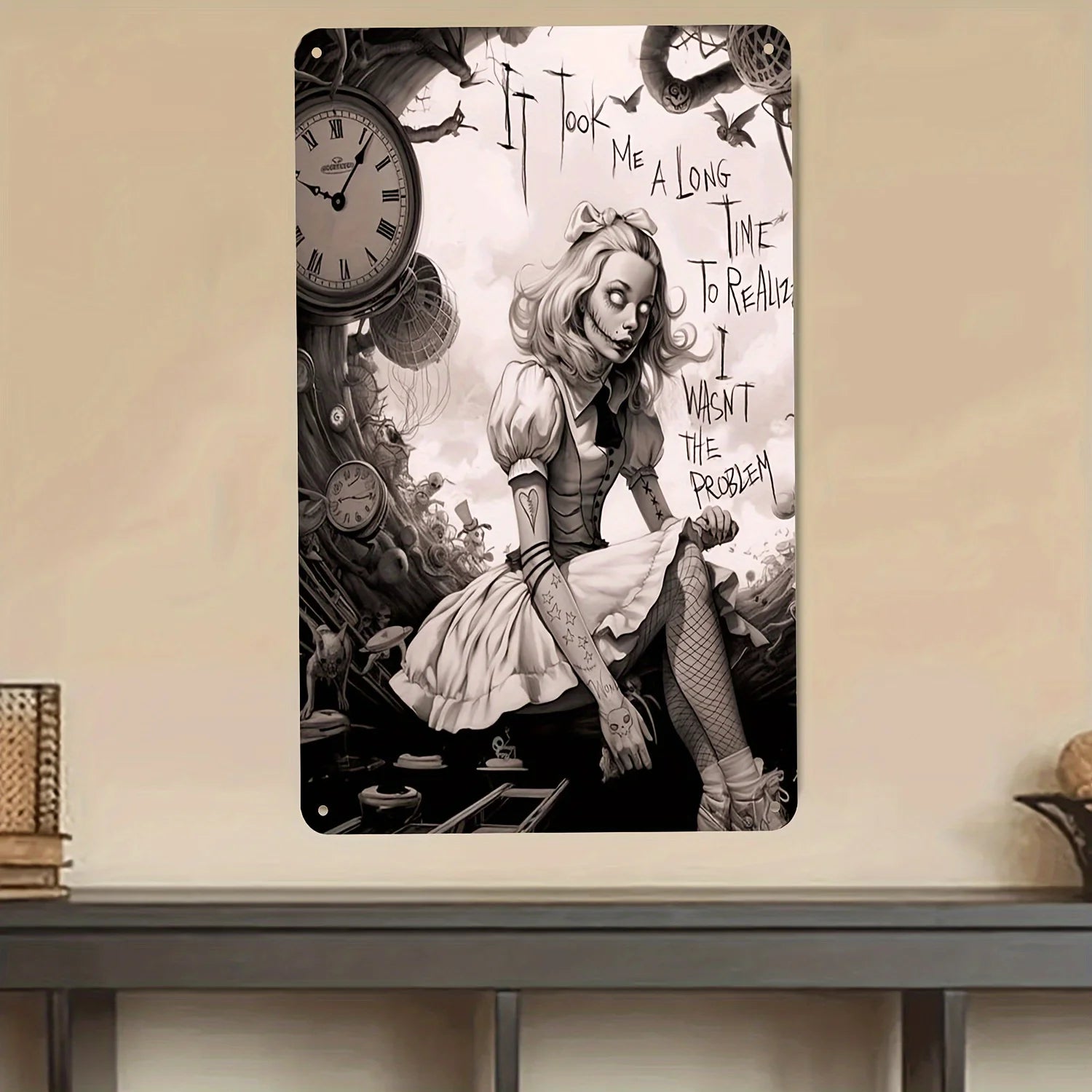 Alice in Wonderland Aluminum Sign