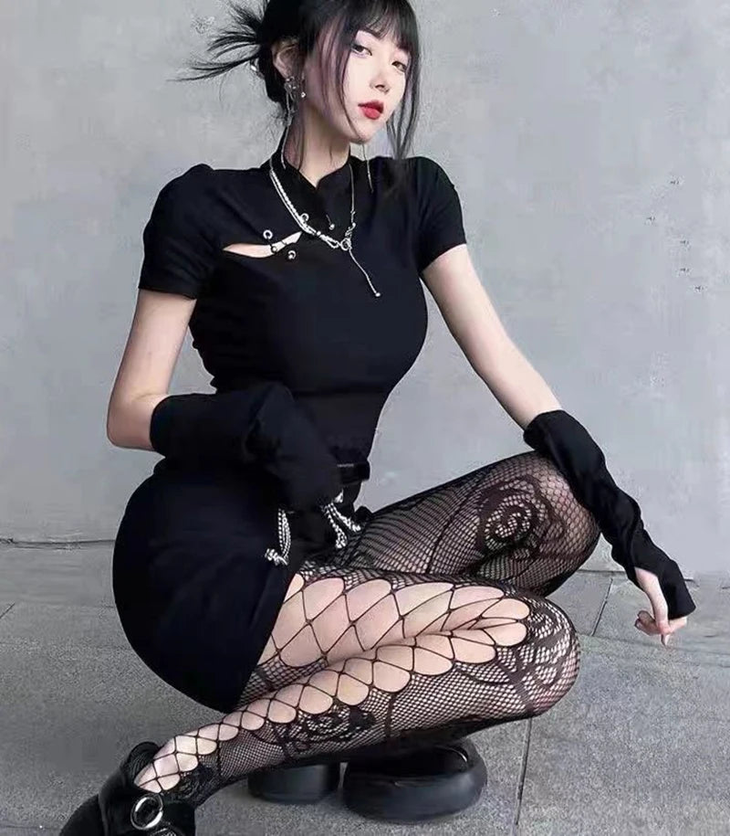 Gothic Punk Fishnet Stockings Leggings