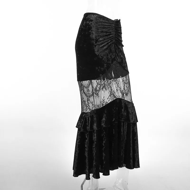 Goth Lace Top or Dress Underskirt Slim Lace