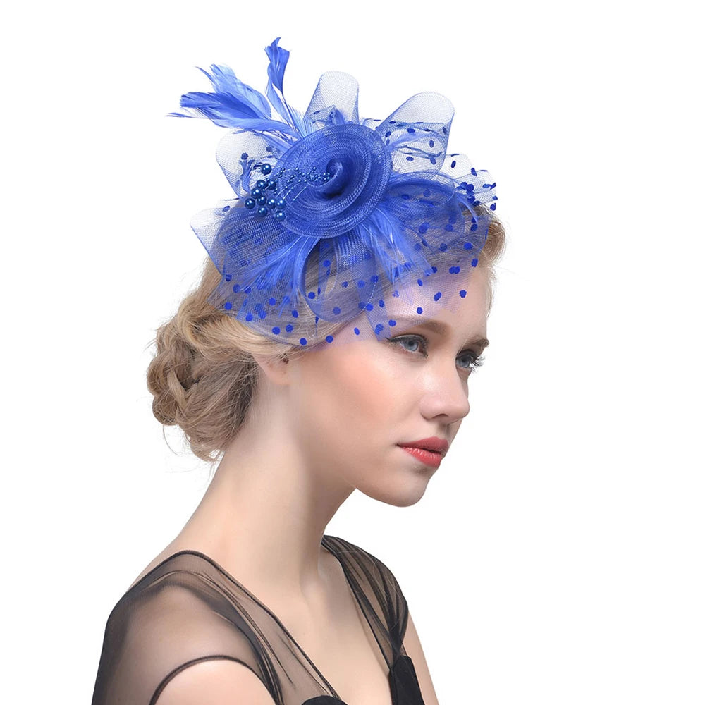 Women's Fashion Flower Feather Bead Corsage Hair Clip Bridal Hairband Brooch Pin Brida Barrettes Hair Accessories Jewelry