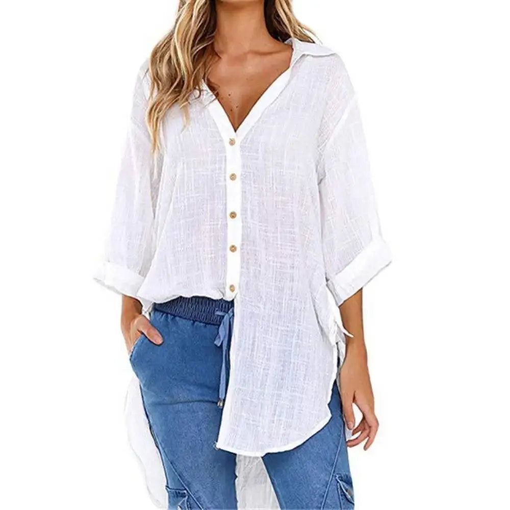 Cotton Beach Shirt Casual Cover-up