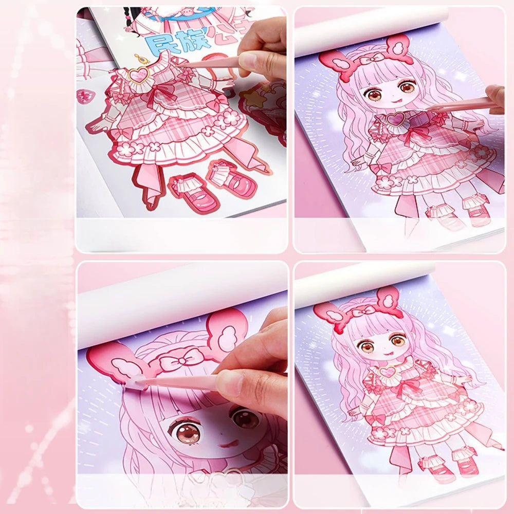 Little Princess style change sticker book