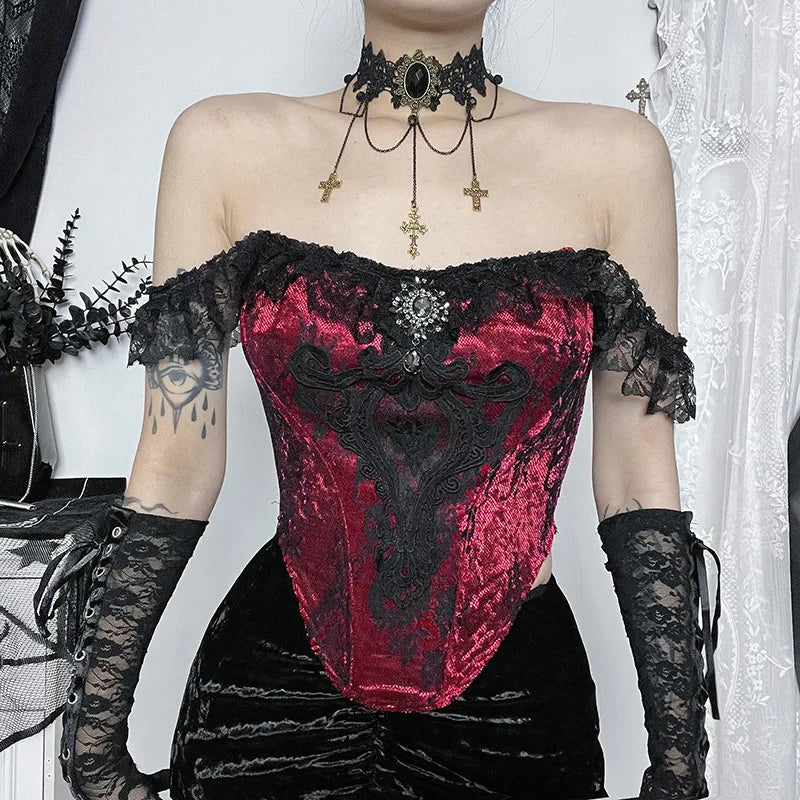 Goth Lace Top or Dress Underskirt Slim Lace