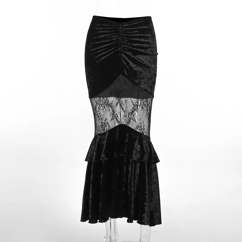 Goth Lace Top or Dress Underskirt Slim Lace
