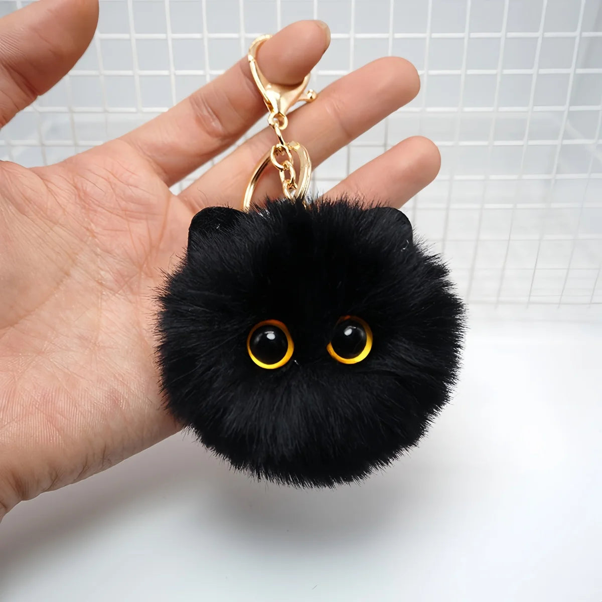 Cute Plush Cat Keychain
