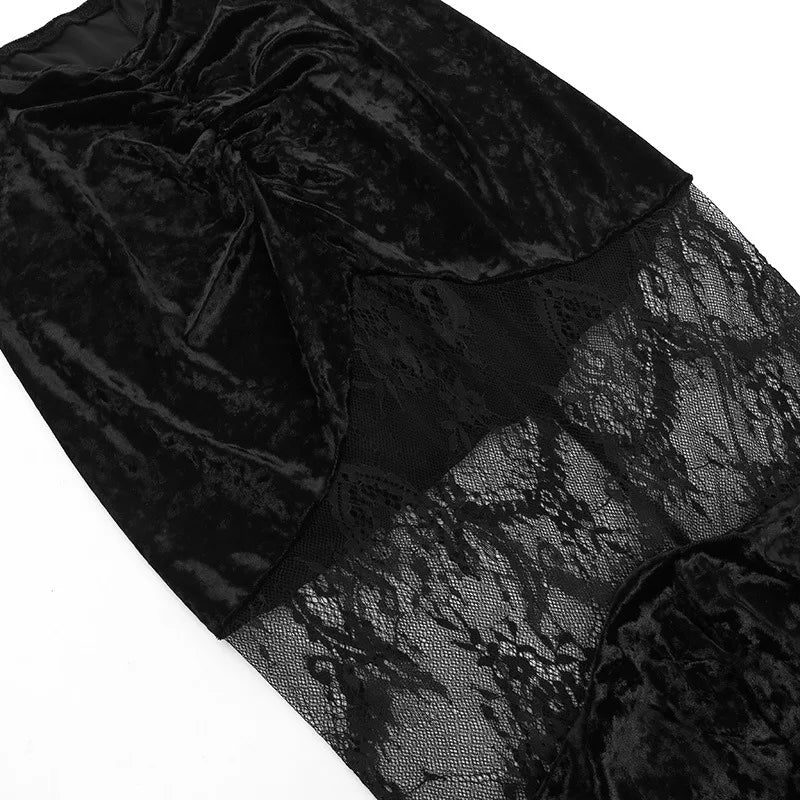 Goth Lace Top or Dress Underskirt Slim Lace