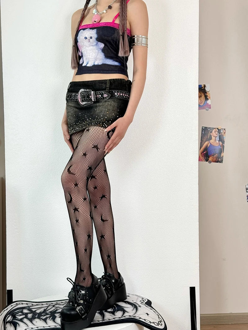 Gothic Punk Fishnet Stockings Leggings