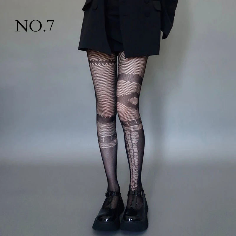 Gothic Punk Fishnet Stockings Leggings