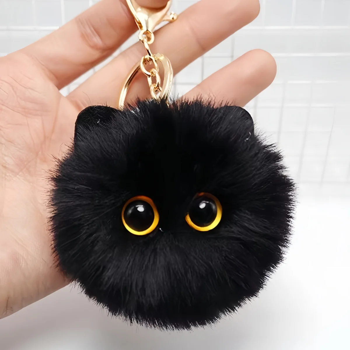 Cute Plush Cat Keychain