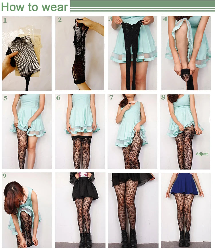 Gothic Punk Fishnet Stockings Leggings