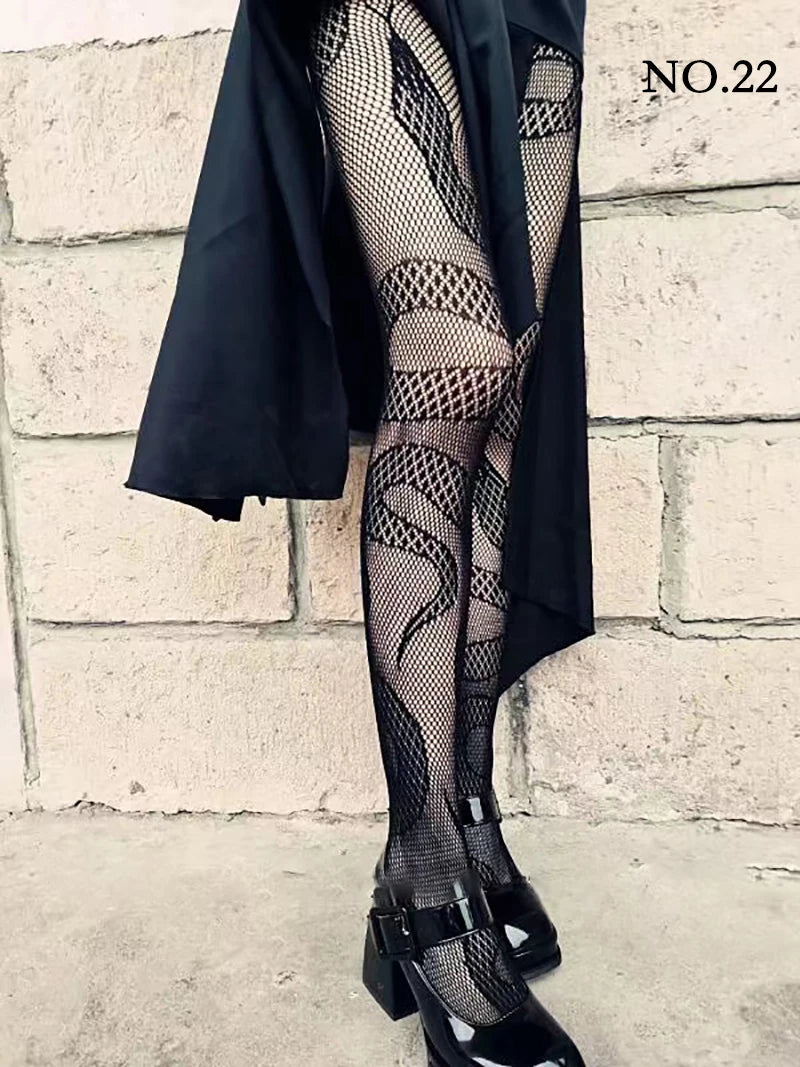 Gothic Punk Fishnet Stockings Leggings