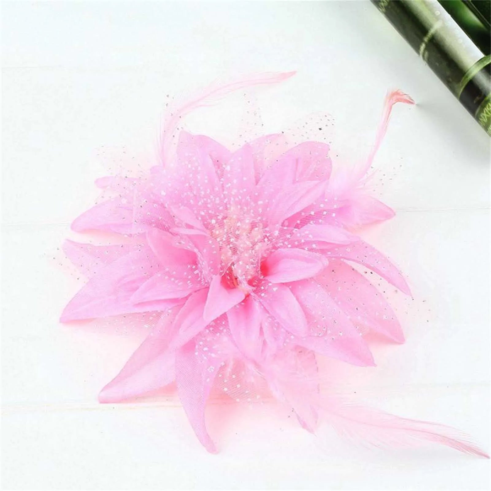 Women's Fashion Flower Feather Bead Corsage Hair Clip Bridal Hairband Brooch Pin Brida Barrettes Hair Accessories Jewelry