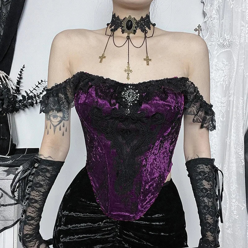 Goth Lace Top or Dress Underskirt Slim Lace