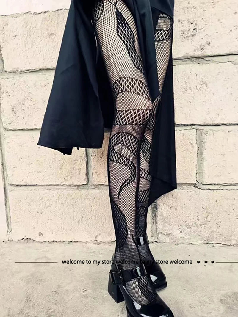 Gothic Punk Fishnet Stockings Leggings