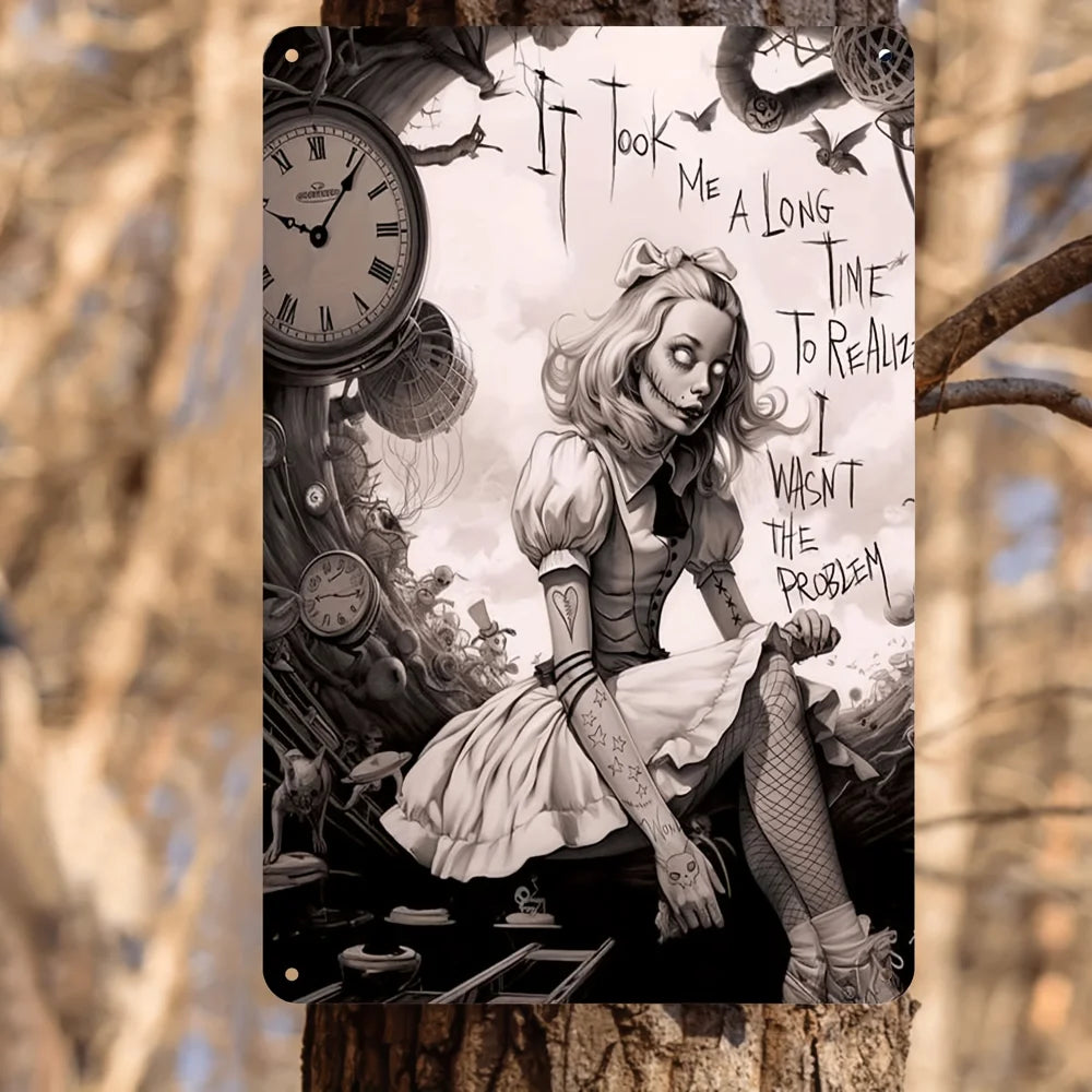 Alice in Wonderland Aluminum Sign