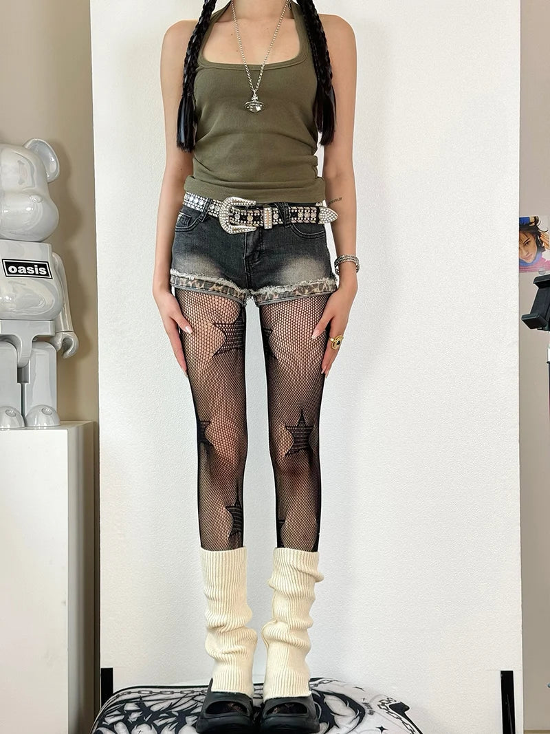 Gothic Punk Fishnet Stockings Leggings